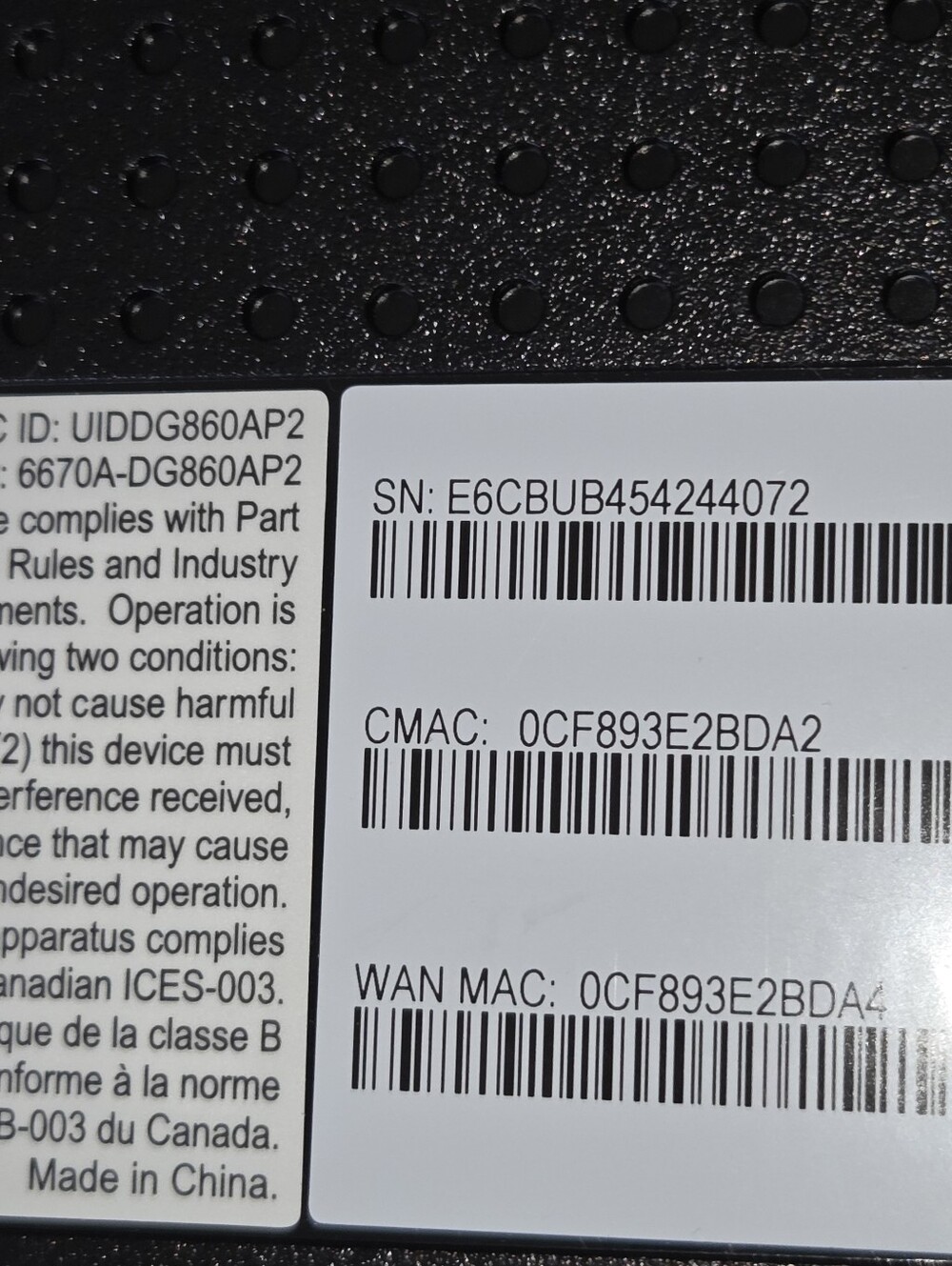 ARRIS DG860P2 Cable Modem Router Combo - Picture 6 of 8